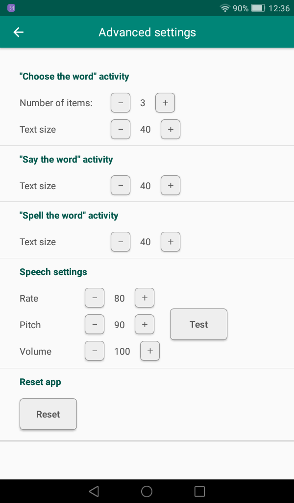 advanced settings