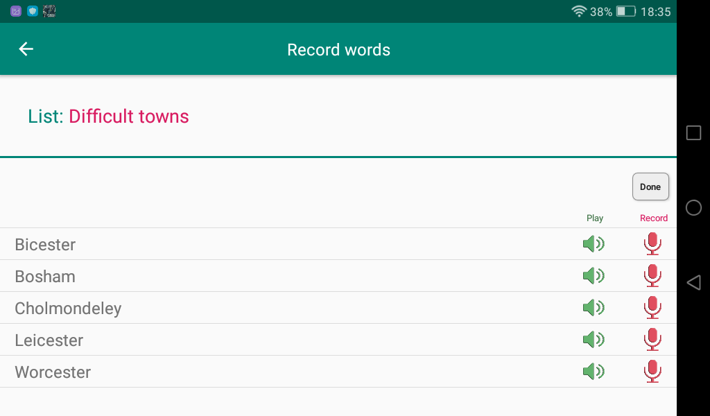 record towns