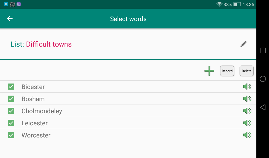 select towns